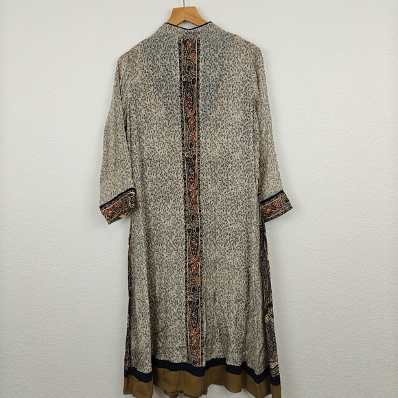 Ritu Kumar Floral 3/4 Sleeve Lightweight Kurta Midi Dress Size M Women's - Picture 13 of 16